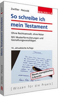 Abbildung von: So schreibe ich mein Testament - Walhalla