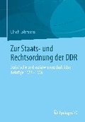 Cover: Zur Staats- und Rechtsordnung der DDR - Springer VS