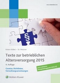 Abbildung von: Texte zur betrieblichen Altersversorgung - WKD Information Services