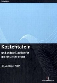 Enlarge image Cover: Kostentafeln - Deutscher Anwaltverlag