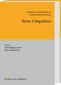 Cover: Rome II Regulation - Sellier. European Law Publishers
