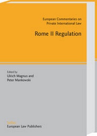 Enlarge image Cover: Rome II Regulation - Sellier. European Law Publishers