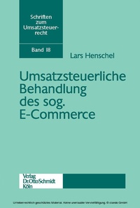 Abbildung von: Umsatzsteuerliche Behandlung des sog. E-Commerce - Otto Schmidt Verlag