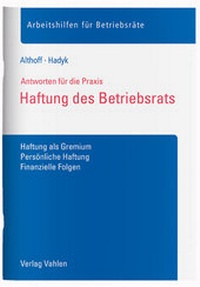Bild vergrößern Bild: Haftung des Betriebsrats - Vahlen