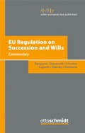 Cover: EU Regulation on Succession and Wills - Otto Schmidt Verlag