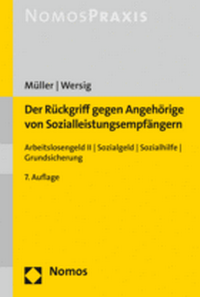 Abbildung von: Der Rückgriff gegen Angehörige von Sozialleistungsempfängern - Nomos