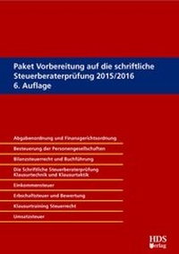 Abbildung von: Paket Vorbereitung auf die schriftliche Steuerberaterprüfung 2015/2016 - HDS
