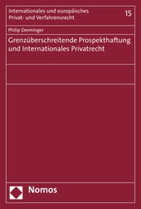 Abbildung von: Grenzüberschreitende Prospekthaftung und Internationales Privatrecht - Nomos