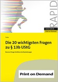 Cover: Die 20 wichtigsten Fragen zu &sect; 13b UStG - NWB