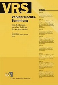 Abbildung von: Verkehrsrechts-Sammlung (VRS) Band 121 - Erich Schmidt Verlag