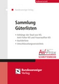 Cover: Sammlung G&uuml;terlisten - Ausgabe 2014 - Reguvis Fachmedien