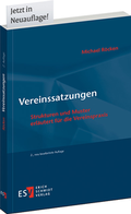 Cover: Vereinssatzungen - Erich Schmidt Verlag
