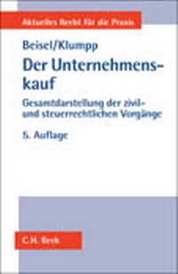 Enlarge image Cover: Der Unternehmenskauf - C.H.BECK