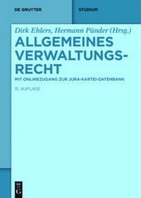 Abbildung von: Allgemeines Verwaltungsrecht - De Gruyter