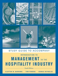 Enlarge image Cover: Study Guide to accompany Introduction to Management in the Hospitality Industry, 10e - Wiley
