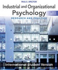 Cover: Industrial and Organizational Psychology: Research and Practice - Wiley