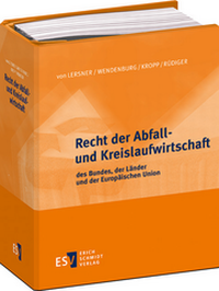 Abbildung von: Recht der Abfall- und Kreislaufwirtschaft des Bundes, der Länder und der Europäischen Union (RdA) - Grundwerk ohne Fortsetzungsbezug - Erich Schmidt Verlag