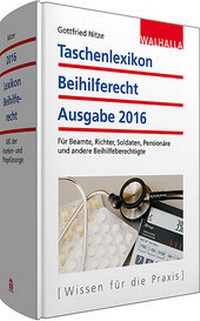 Abbildung von: Taschenlexikon Beihilferecht Ausgabe 2016 - Walhalla