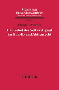 Abbildung von: Das Gebot der Vollwertigkeit im GmbH- und Aktienrecht - C.H.BECK