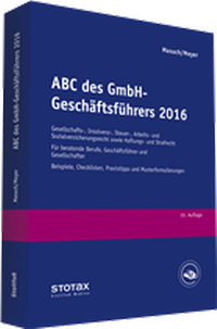 Abbildung von: ABC des GmbH-Geschäftsführers 2016 - Stollfuß