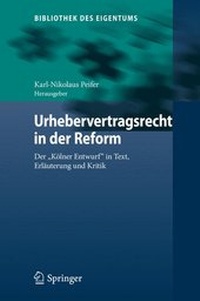Abbildung von: Urhebervertragsrecht in der Reform - Springer