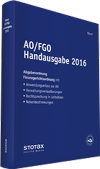 Enlarge image Cover: AO/FGO Handausgabe 2016 - Stollfuß