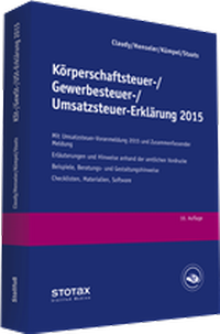 Abbildung von: Körperschaftsteuer-, Gewerbesteuer-, Umsatzsteuer-Erklärung 2015 - Stollfuß