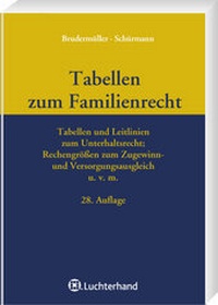 Abbildung von: Tabellen zum Familienrecht - TzFamR - Luchterhand