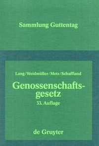 Abbildung von: Genossenschaftsgesetz - De Gruyter