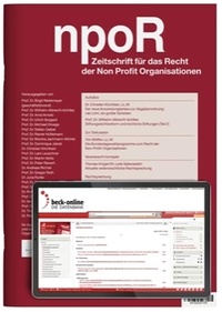 Abbildung von: npoR - Zeitschrift für das Recht der Non Profit Organisationen - C.H.BECK