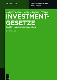 Abbildung von: Investmentgesetze  - De Gruyter