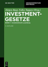 Abbildung von: Investmentrecht Luxemburg - De Gruyter