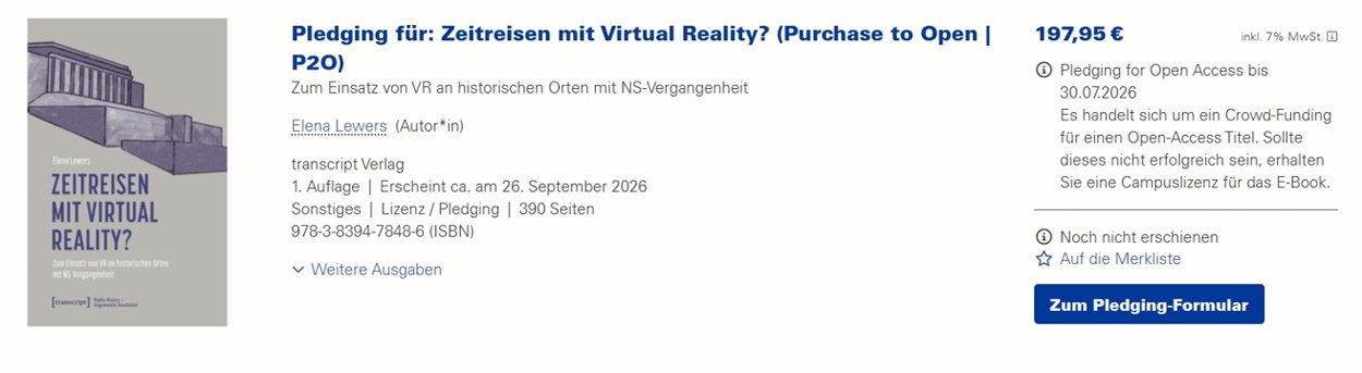 Sreenshot eines P2O Titels im Schweitzer Webshop