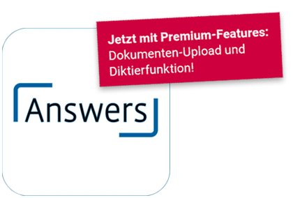 Sticker mit der Aufschrift: "Neue Premium-Features"